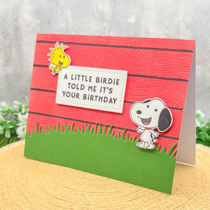 Woodstock & Snoopy Handmade Character Birthday Card-1