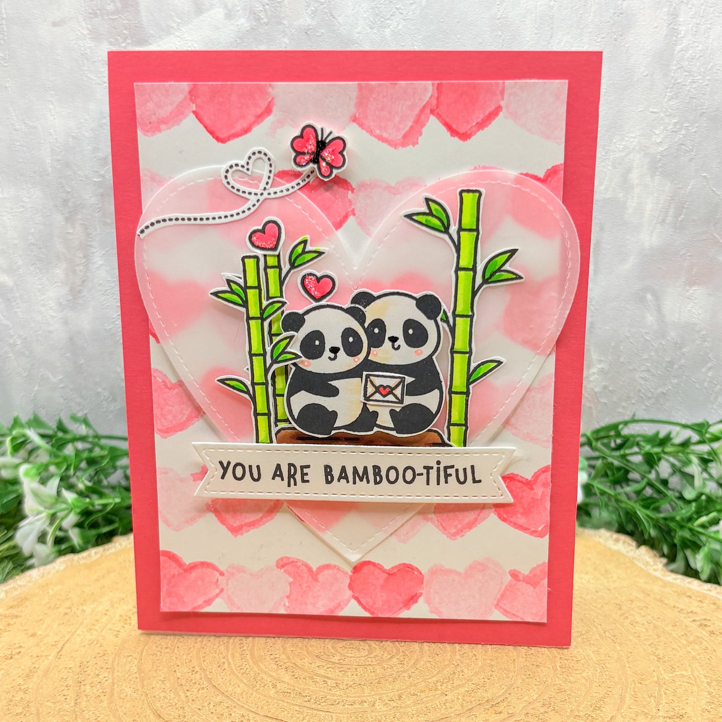 You Are Bamboo-tiful Handmade Valentine's Day Card