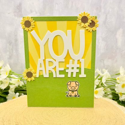 You Are No. 1 Handmade Birthday Card