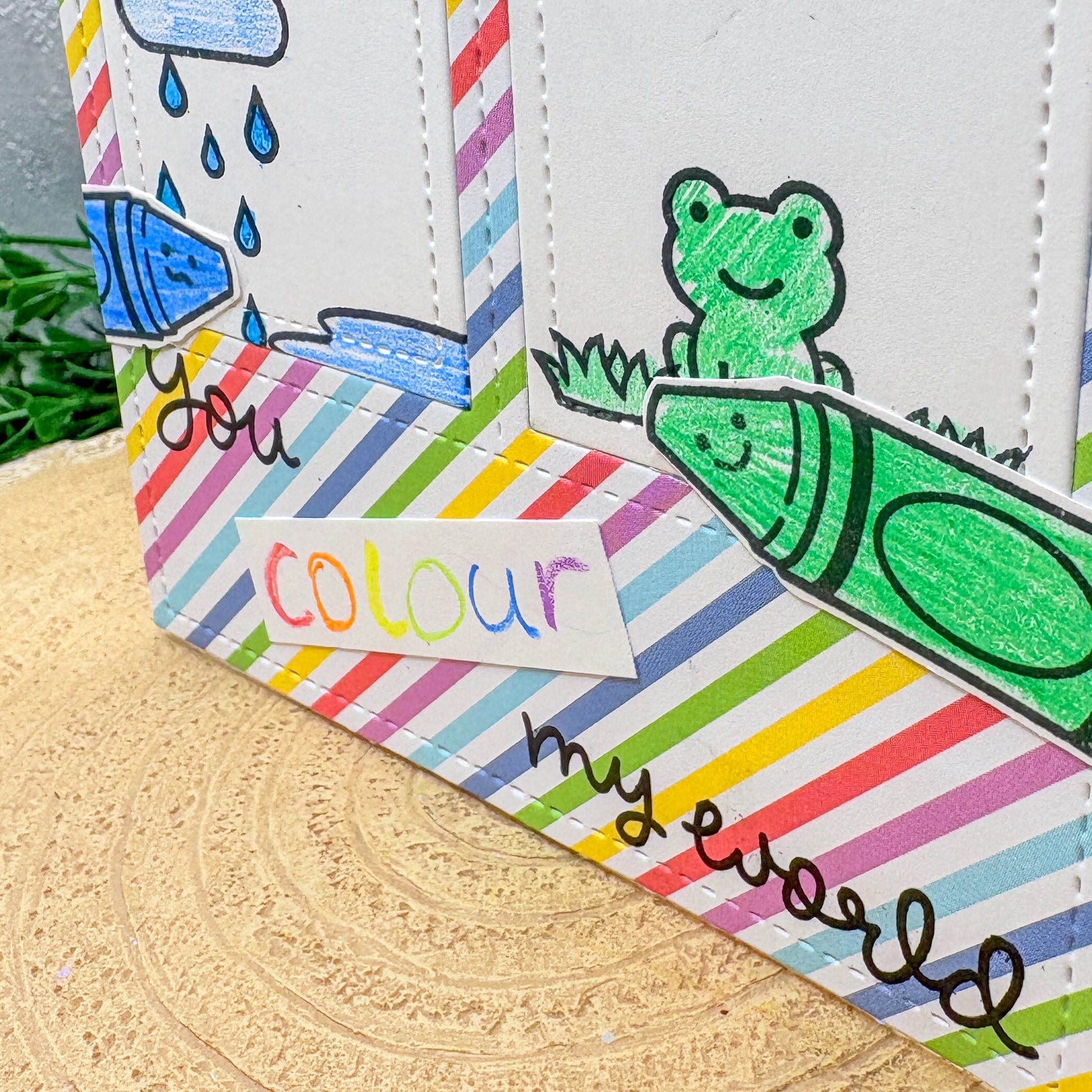 You Colour My World Handmade Card-2