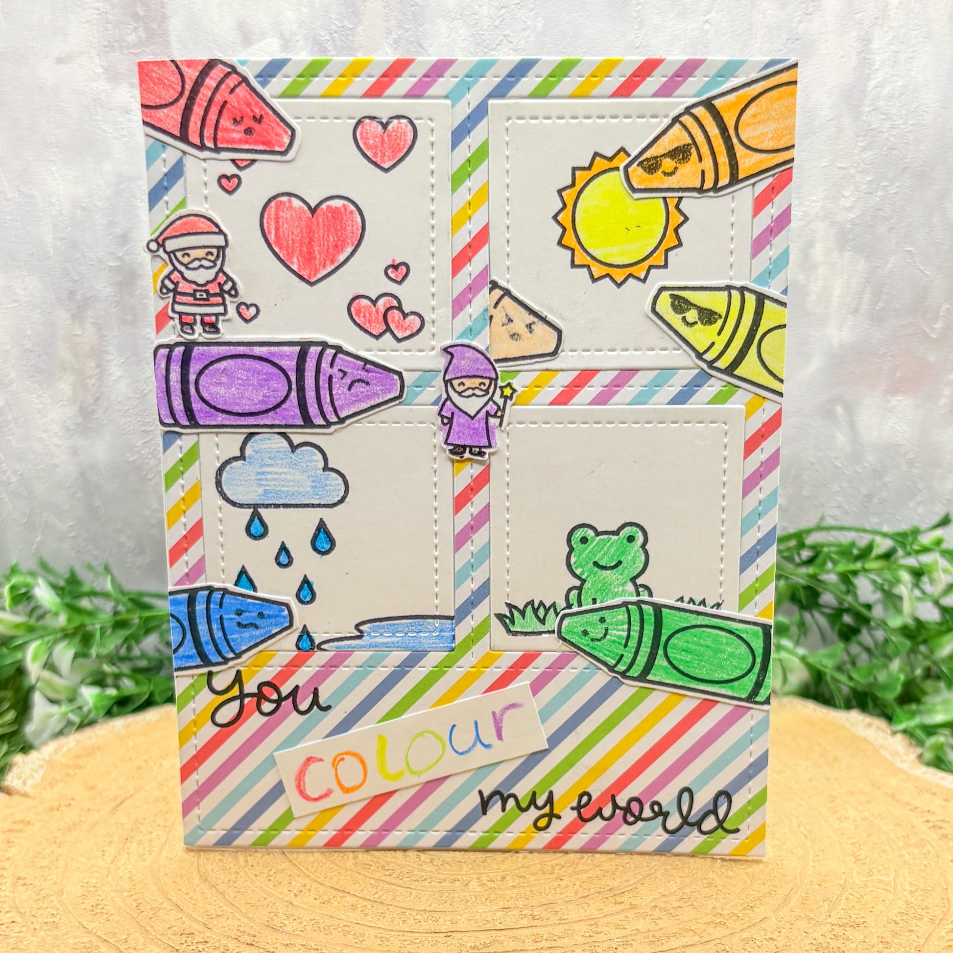 You Colour My World Handmade Card