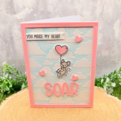You Make My Heart Soar Handmade Valentine's Day Card-1