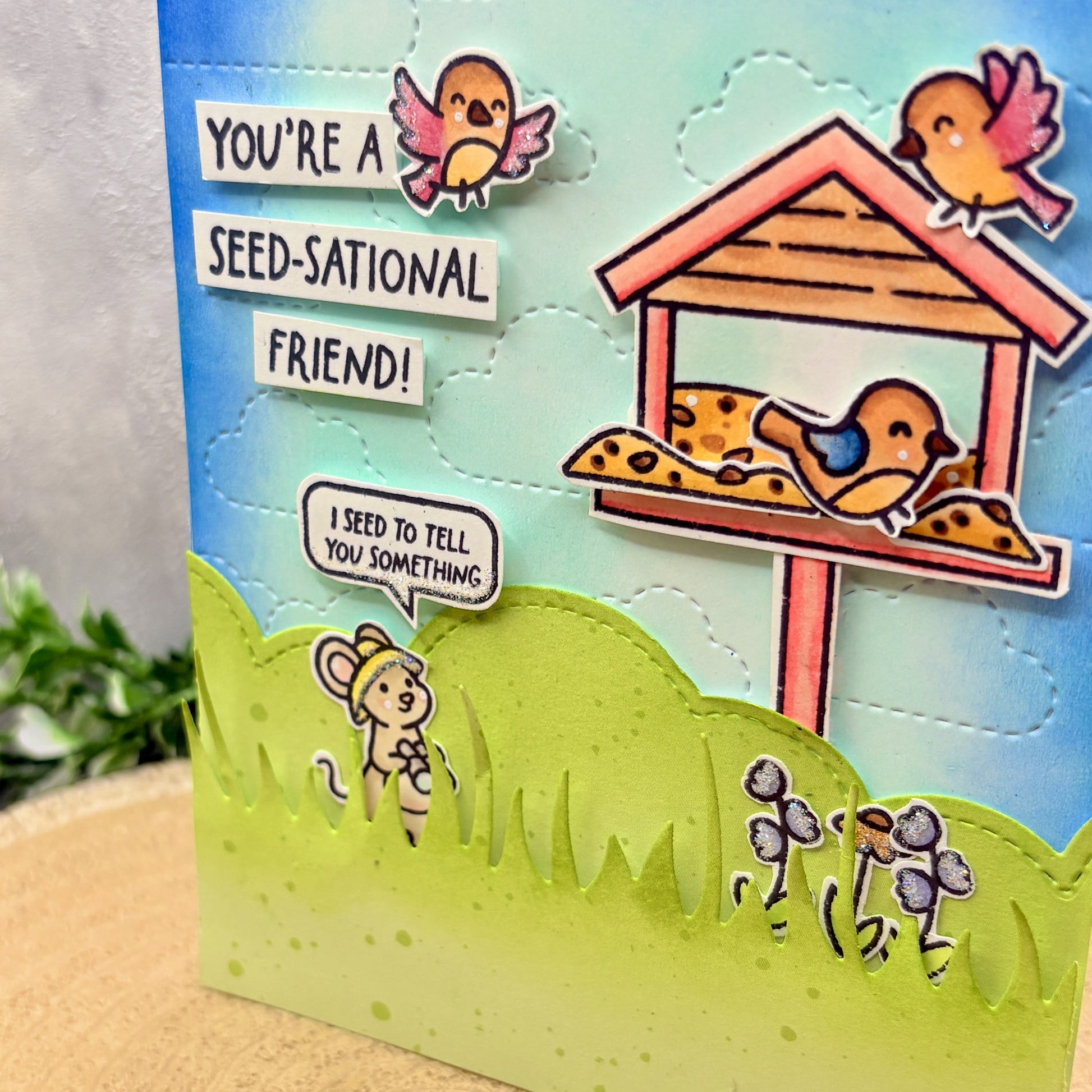 You're A Seed-sational Friend Handmade Card-2