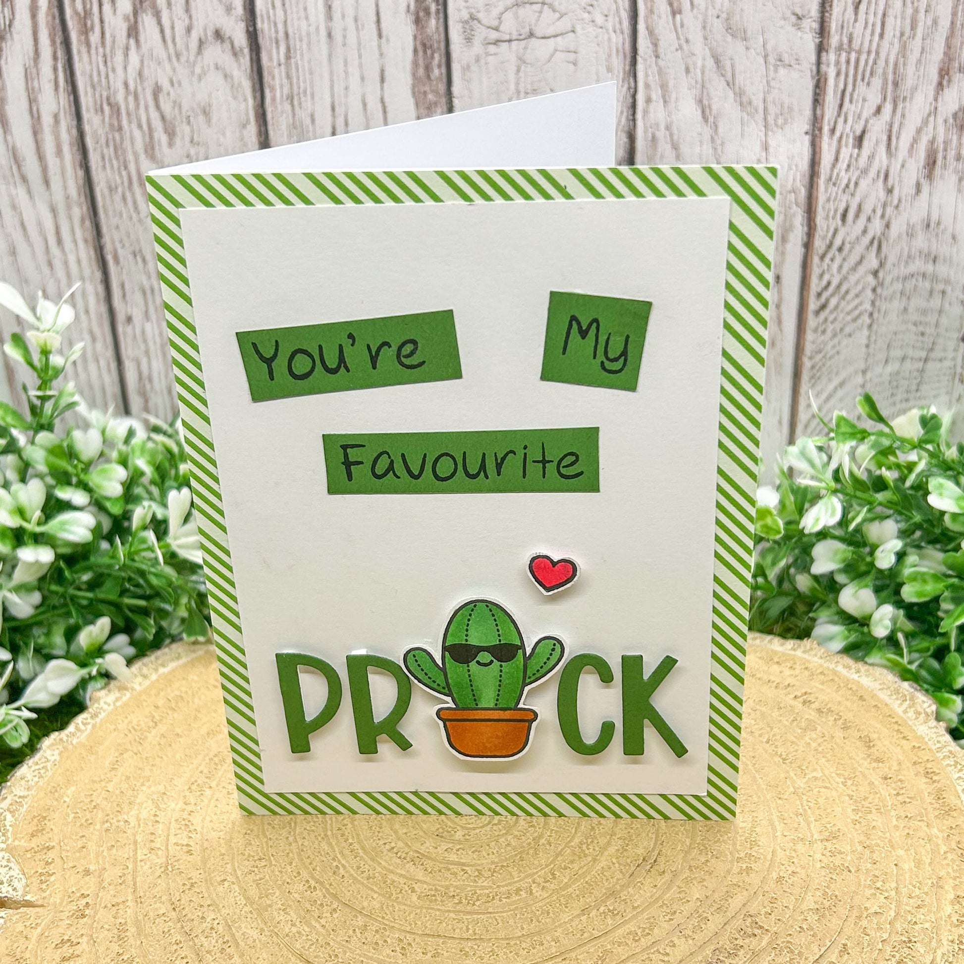 You're My Favourite Prick Handmade Valentine's Day Card-1