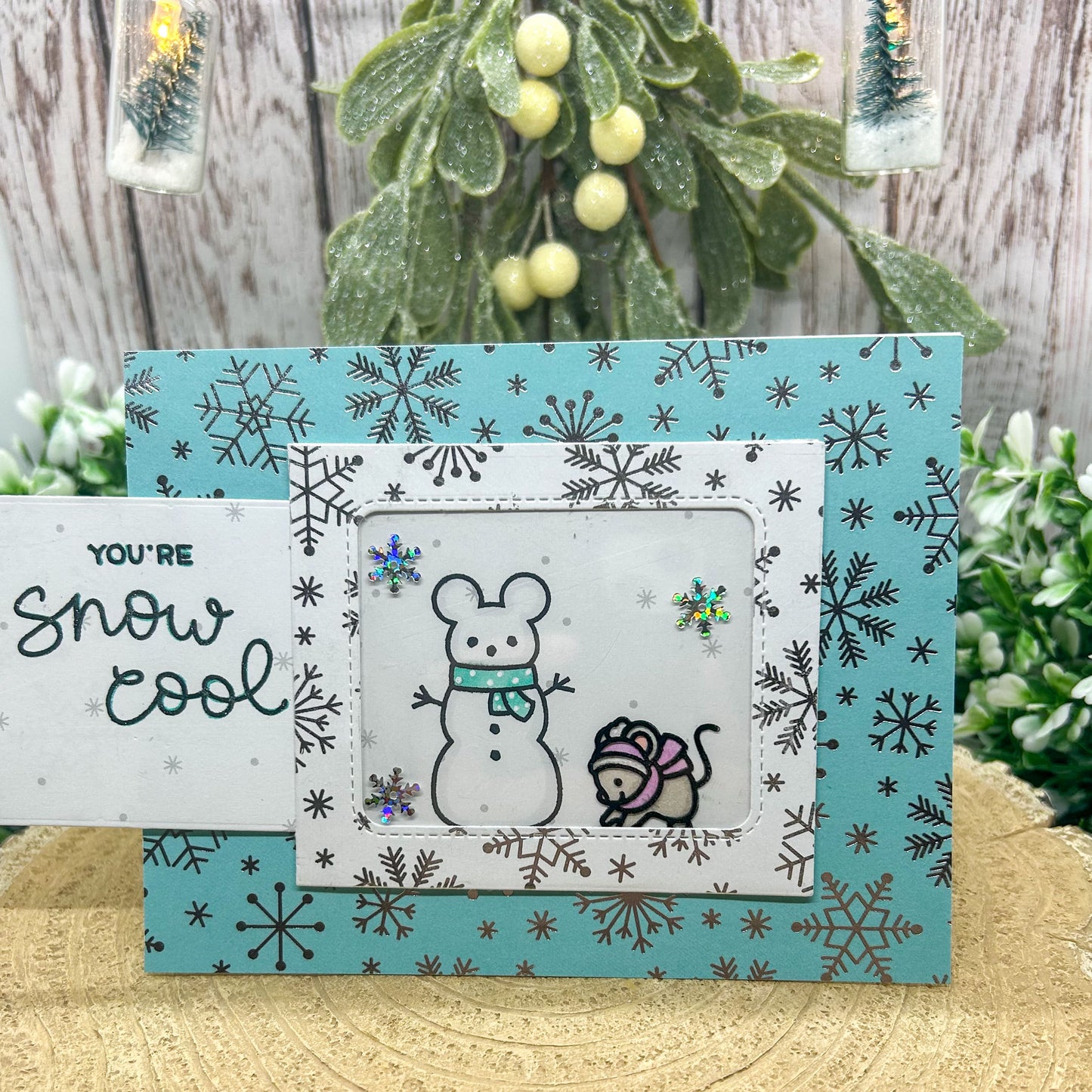 You're Snow Cool Pull Reveal Handmade Christmas Card-1