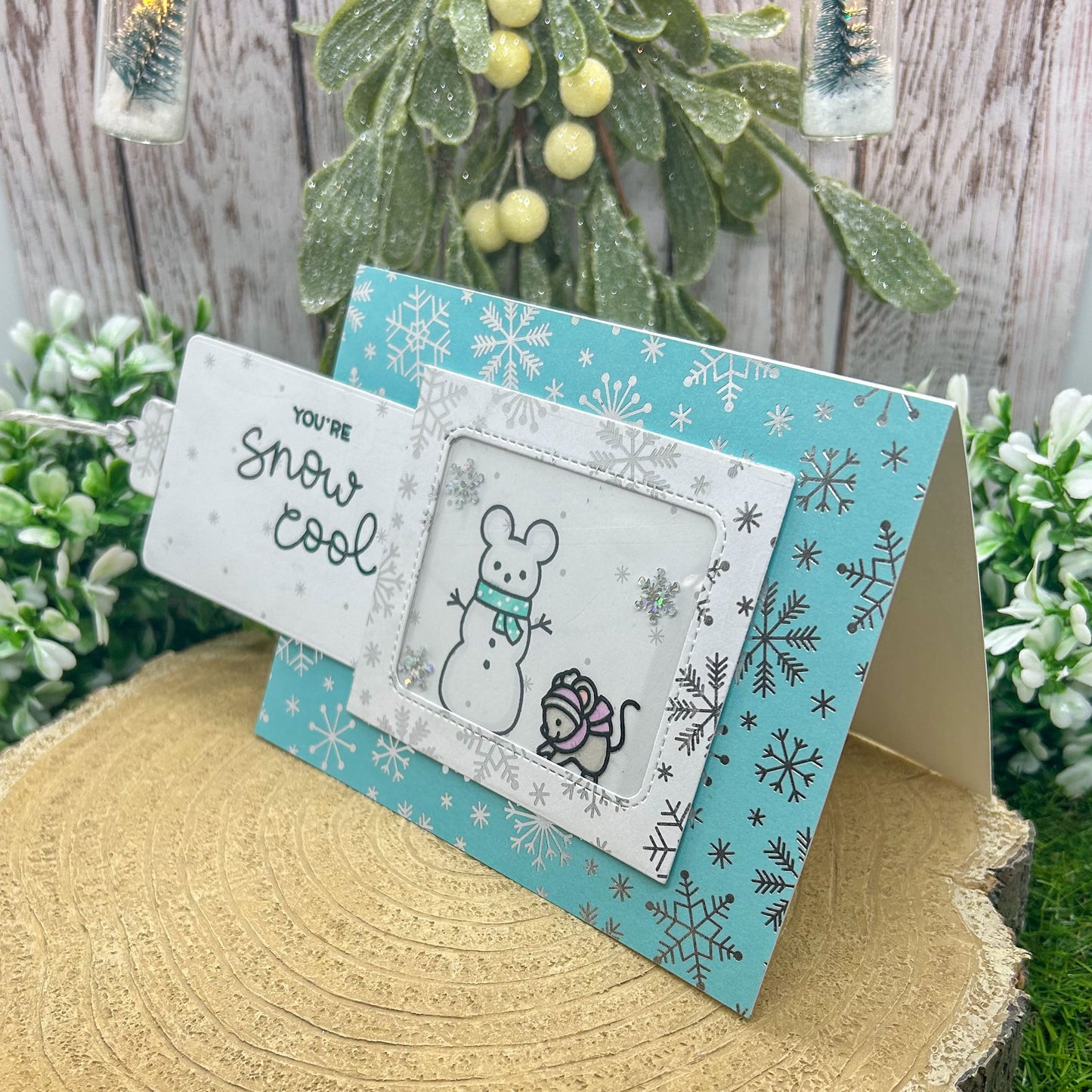 You're Snow Cool Pull Reveal Handmade Christmas Card-2