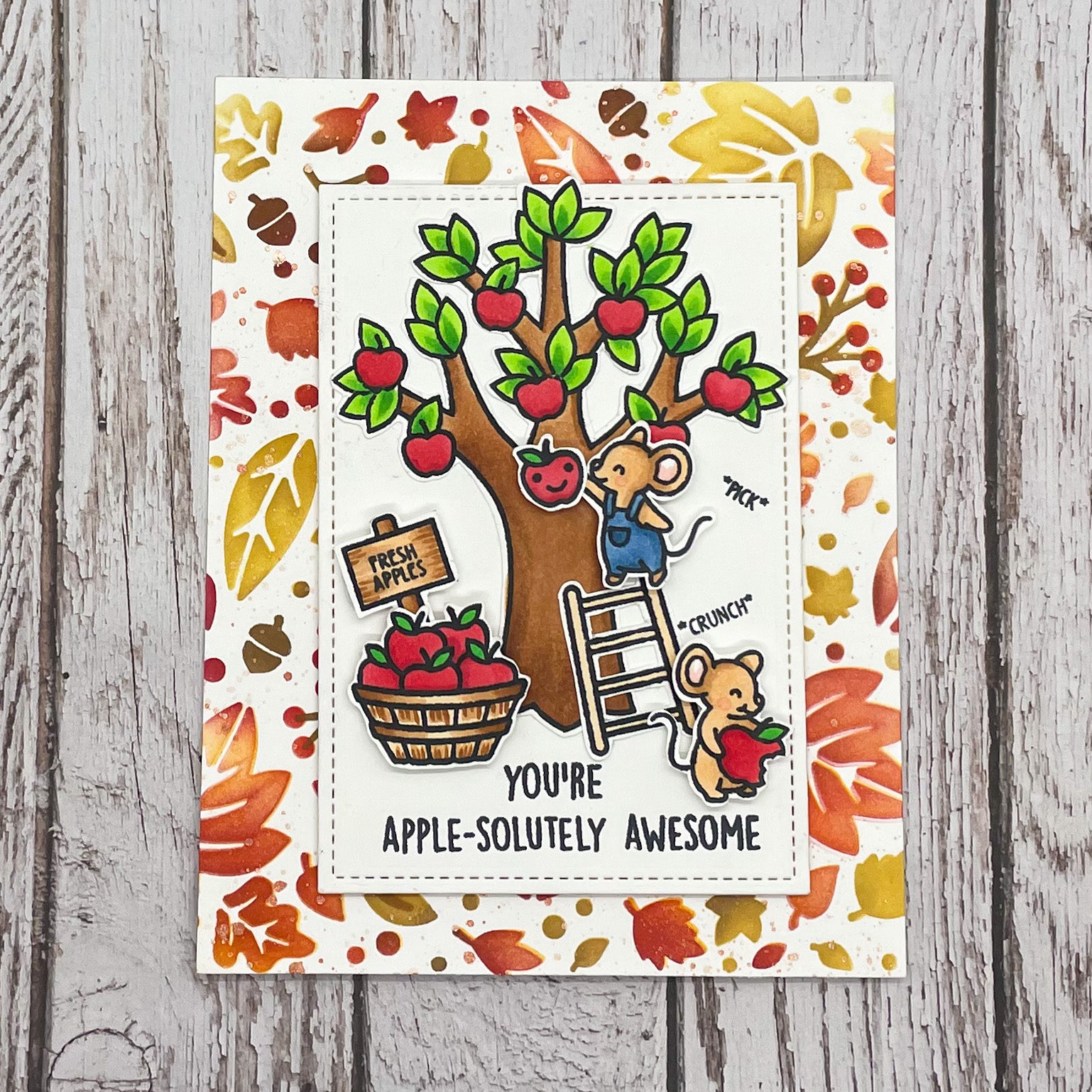 Apple-solutley Awesome Autumn Themed Handmade Card