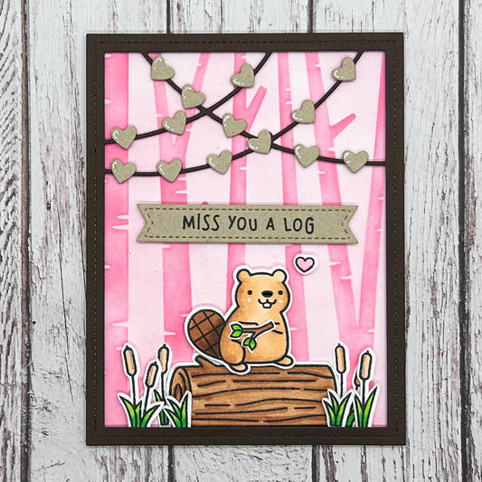 Beaver Miss You A Log Handmade Card