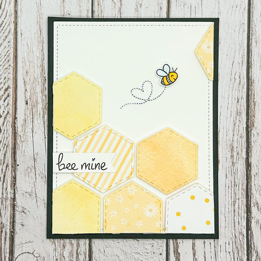 Bee Mine! Handmade Love Themed Card