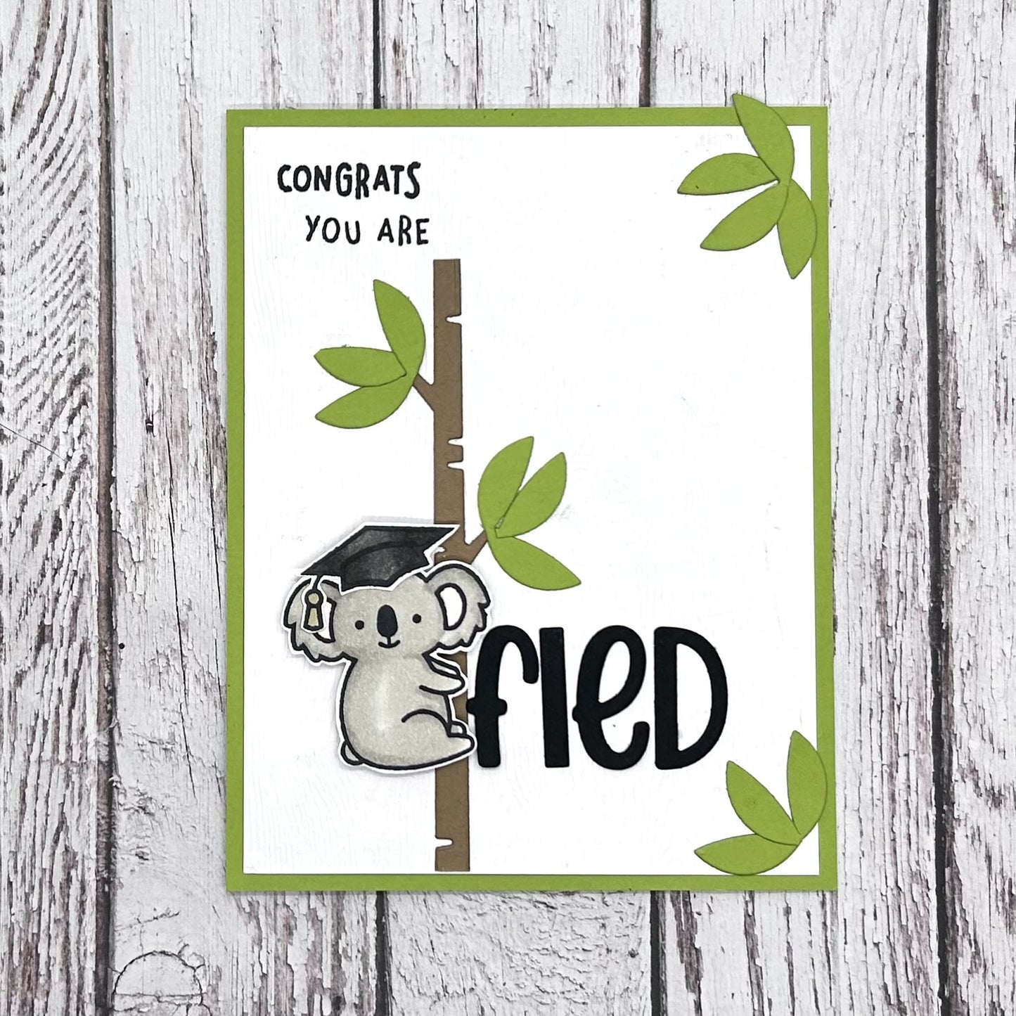Congrats You Are Koala-fied Handmade Graduation Card