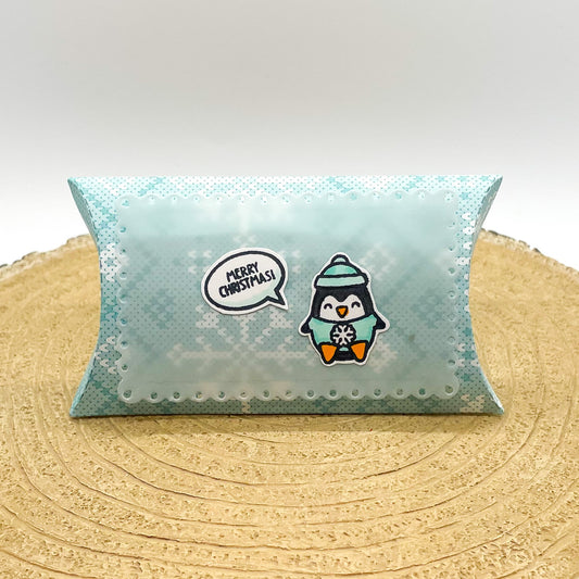 Cute Penguin Handmade Christmas Pillow Gift Box