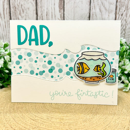 Dad, You're Fintastic Fish Bowl Handmade Card
