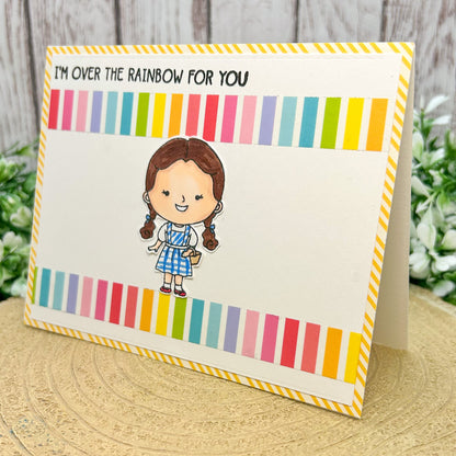 Dorothy Over The Rainbow Character Themed Handmade Card-1