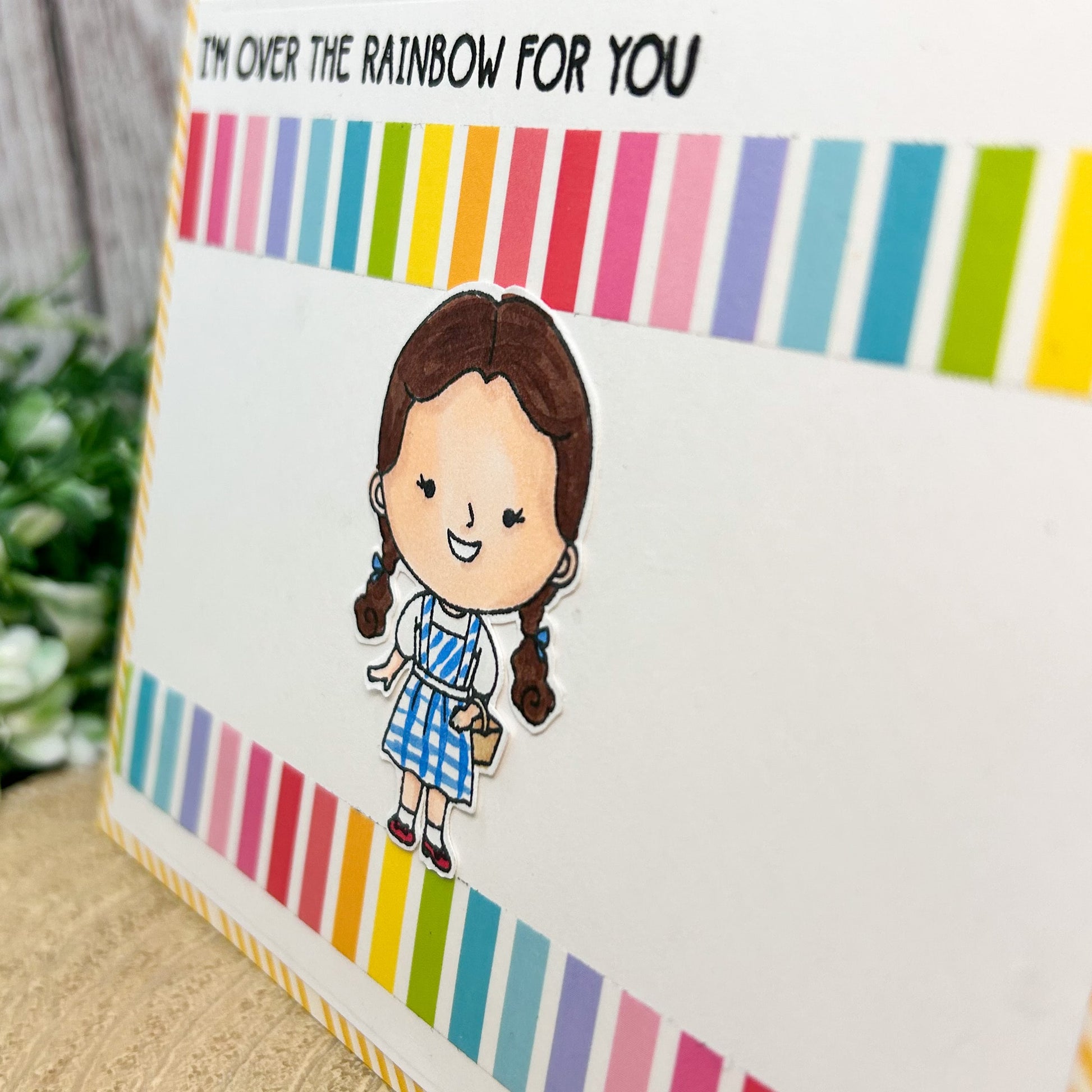 Dorothy Over The Rainbow Character Themed Handmade Card-2