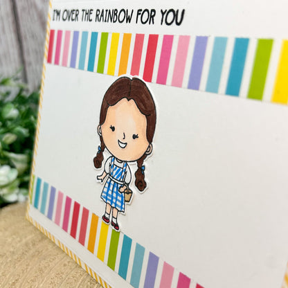 Dorothy Over The Rainbow Character Themed Handmade Card-2