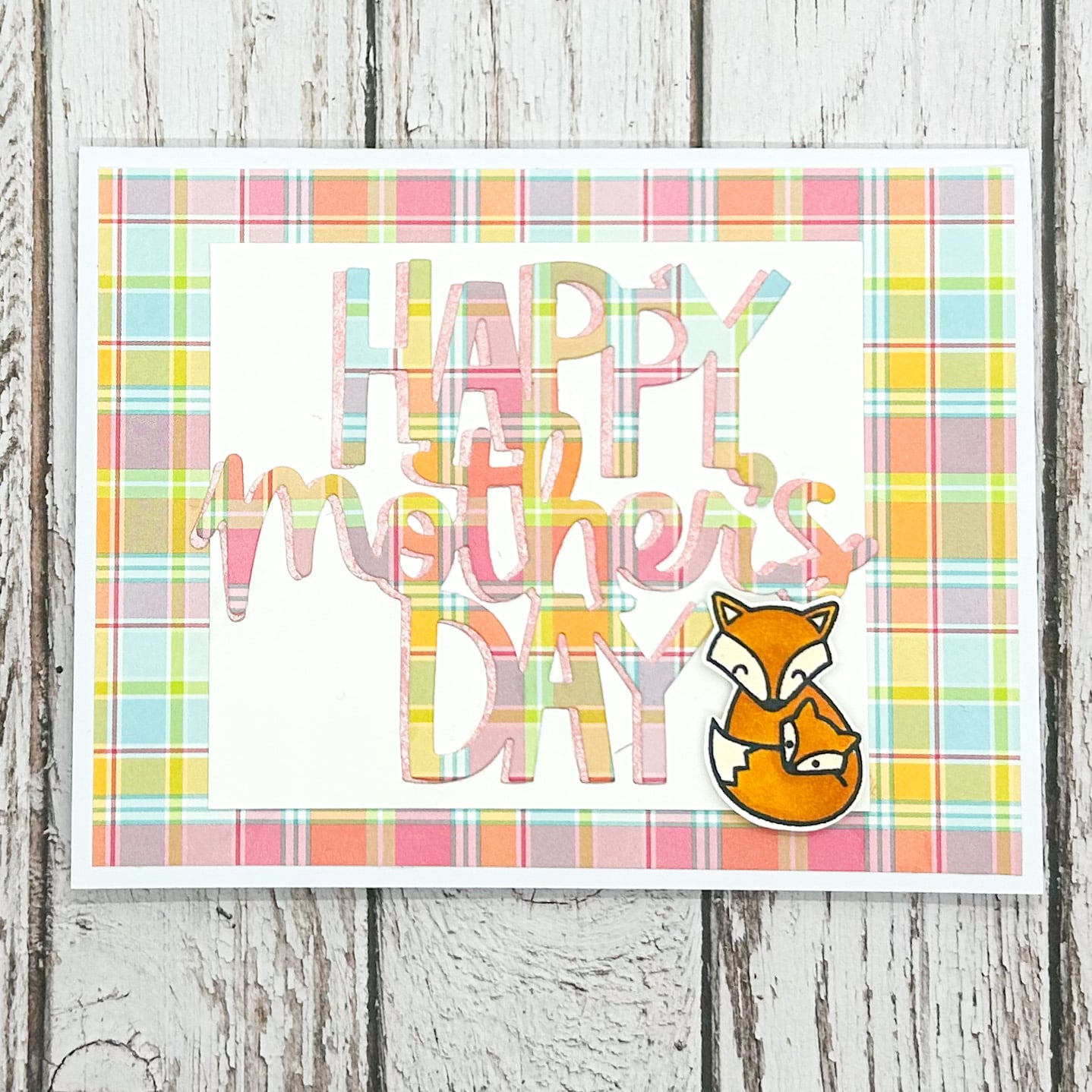 Foxes Handmade Mother's Day Card