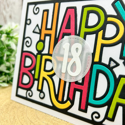 Happy 18th Birthday Colourful Letters Handmade Card-2