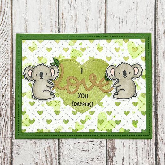 I Love You (calyptus) Koala Handmade Love & Valentine's Card