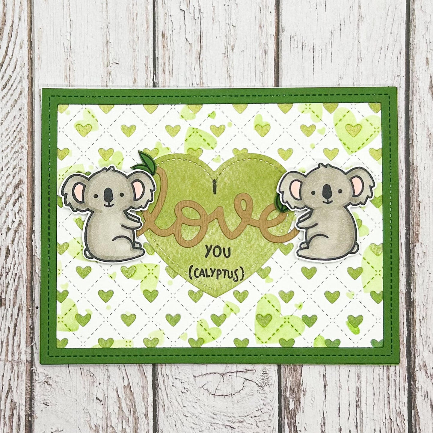 I Love You (calyptus) Koala Handmade Love & Valentine's Card