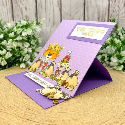 King & Snake Royal Wishes Character Themed Handmade Birthday Card-1