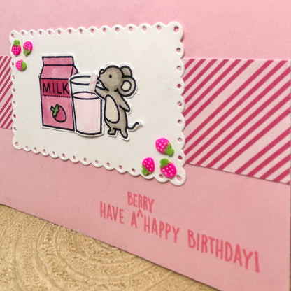 Milkshake Mouse Handmade Birthday Card-2