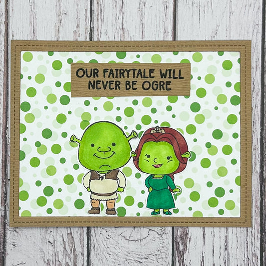 Ogre Couple Handmade Character Themed Card