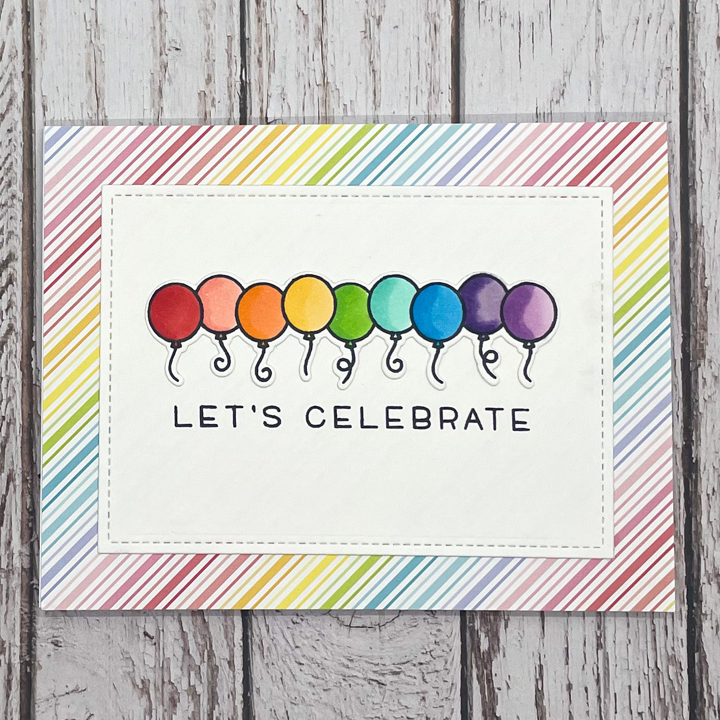 Let¢‚¬„¢s Celebrate Balloons PRIDE LGBT Handmade Card