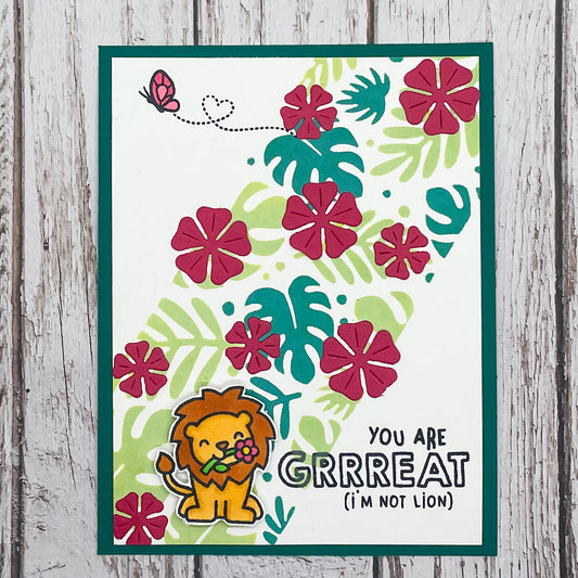 Cute Lion You Are GRRREAT! Handmade Card