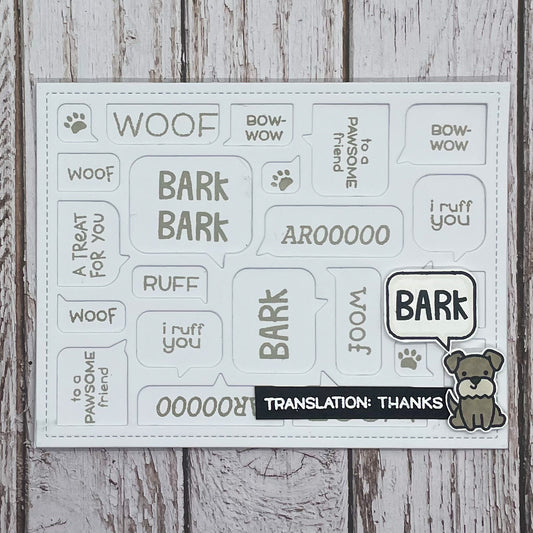 Cute Dog Quotes Handmade Thank You Card