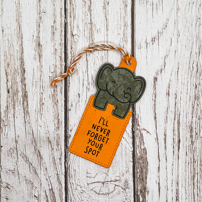 Elephant Sending Big Hugs Handmade Card With Bookmark Keepsake-2