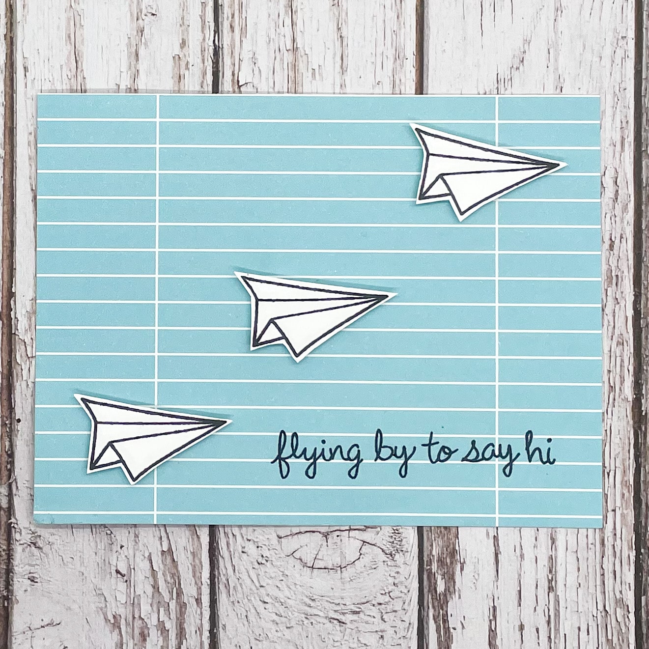 Flying By To Say Hi Handmade Card