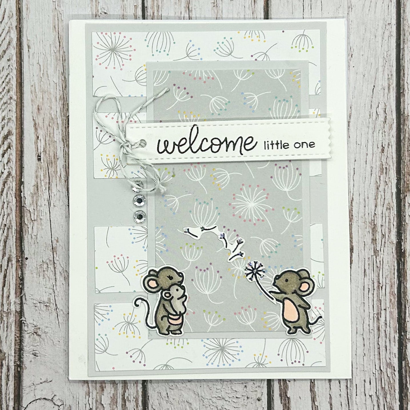 Welcome Little One Handmade New Baby Card
