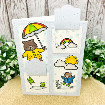 When It Rains I'm Here For You Bears Handmade Card