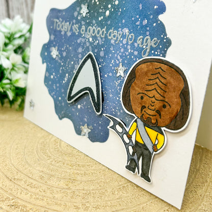 Worf Klingon Quote Character Themed Handmade Card-2