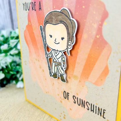 You're A Rey Of Sunshine Character Themed Handmade Card-2