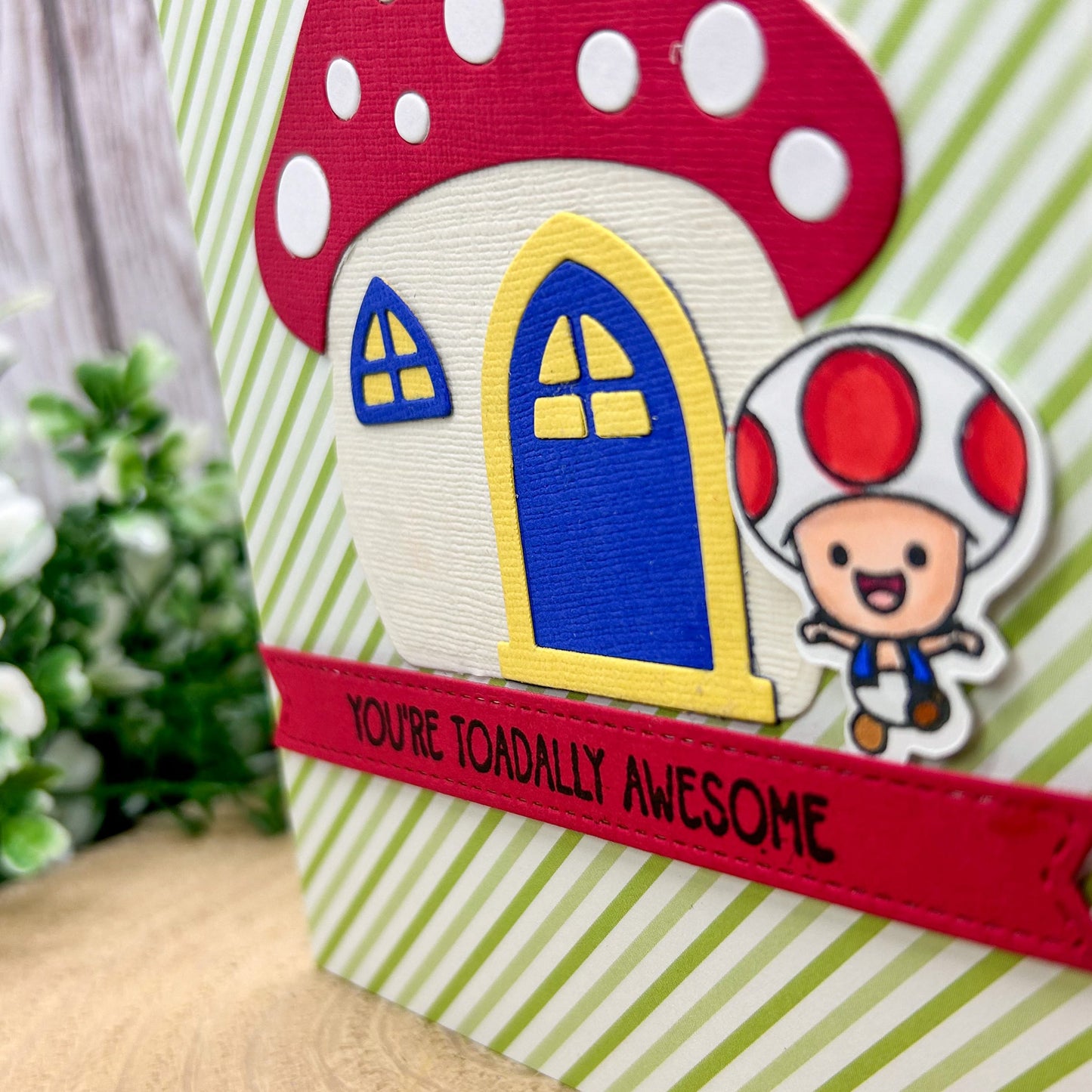 You're Toadally Awesome Character Themed Handmade Card-2