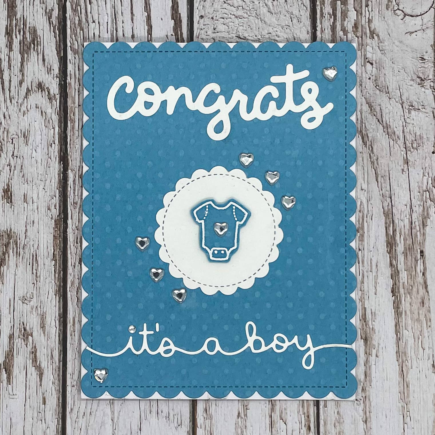 Congrats It’s A Boy Handmade New Baby Card