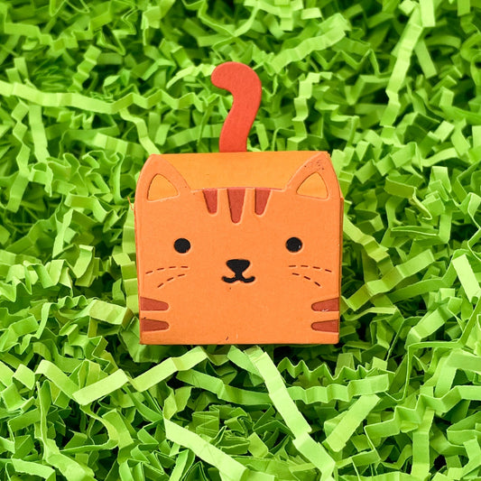 Cute Ginger Cat Miniature Gift Box