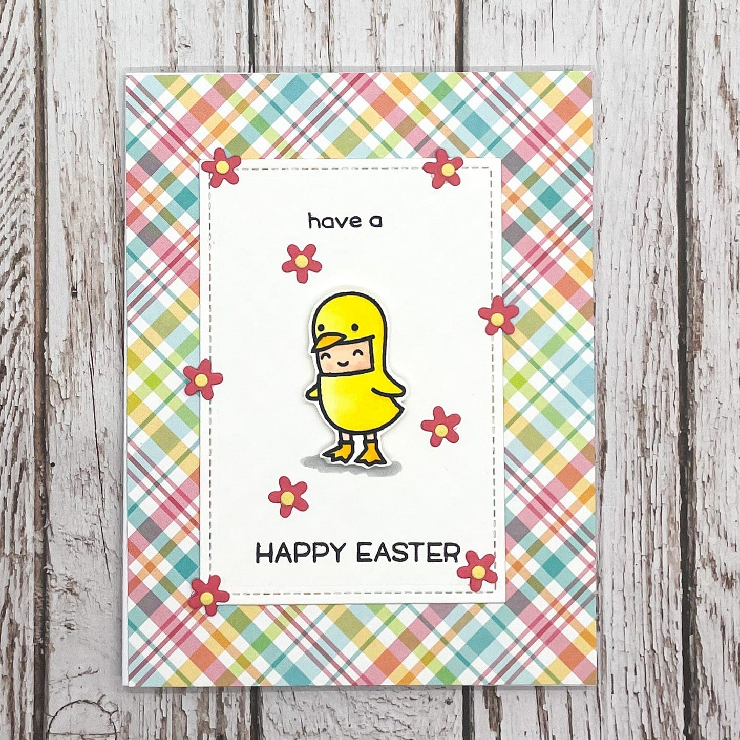 Dressed As Chick Happy Easter Handmade Card