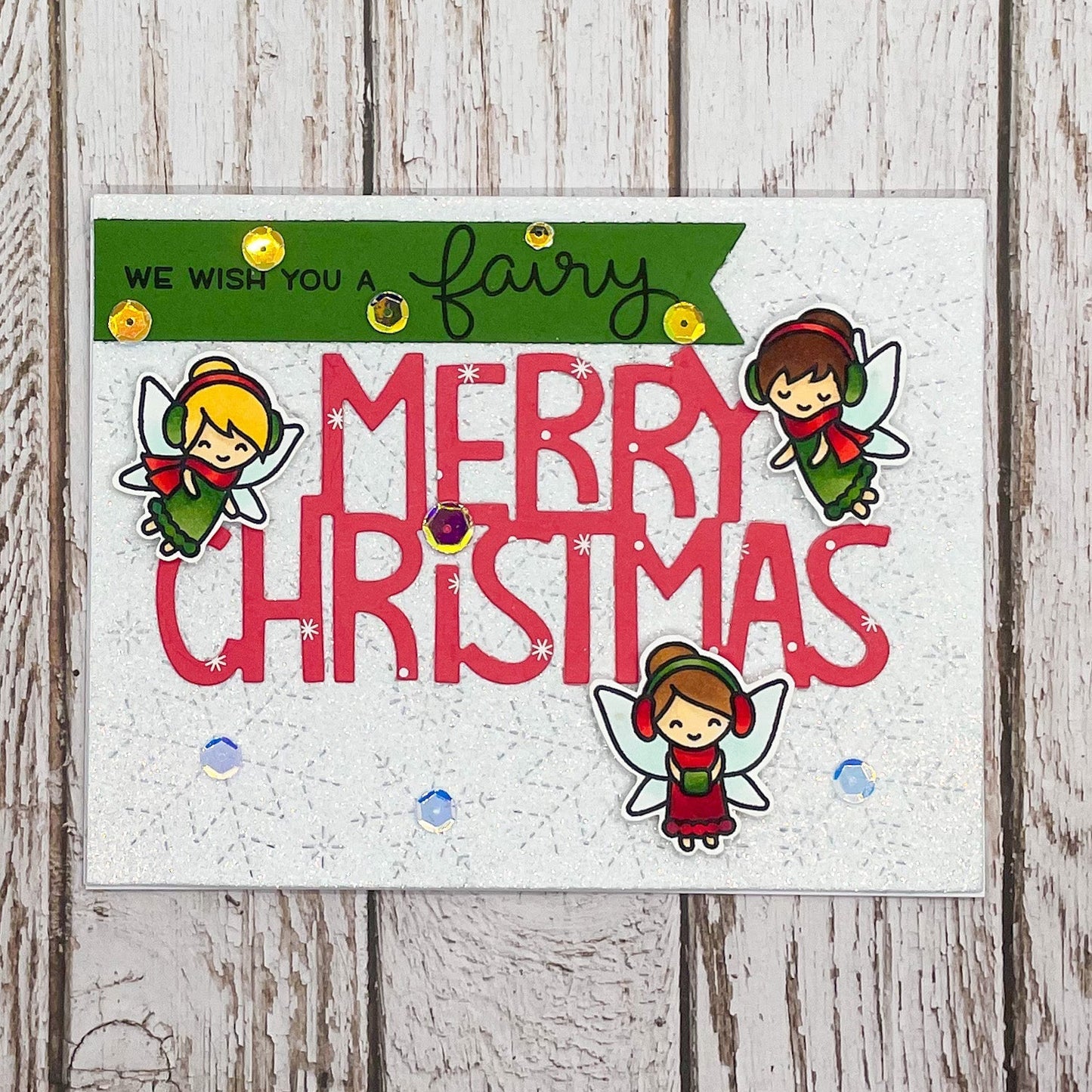 Fairy Wishes Merry Christmas Handmade Christmas Card