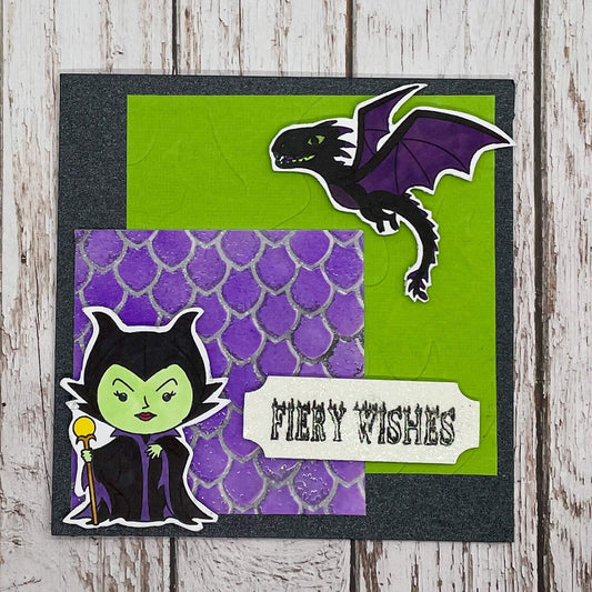 Fiery Wishes Handmade Greetings Card