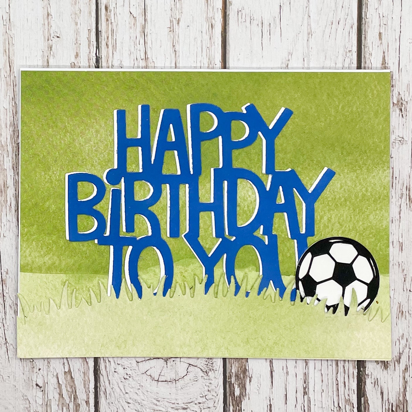 Football Team Themed Handmade Birthday Card (Choose You 