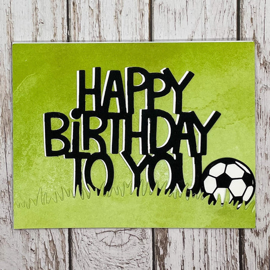 Football Team Themed Handmade Birthday Card (Choose You 