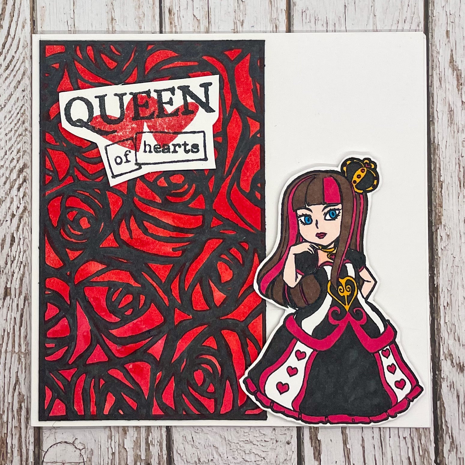 Hearts Queen Handmade Valentine¢‚¬„¢s Day Card