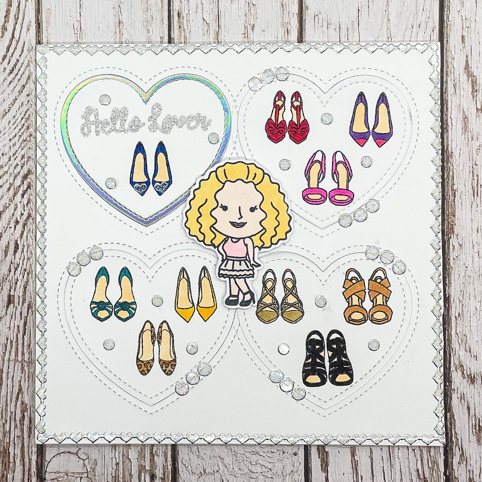 Hello Lover Of Shoes Handmade Valentine¢‚¬„¢s Day Card