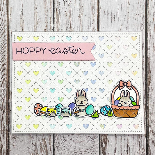 Hoppy Bunnies Handmade Easter Card