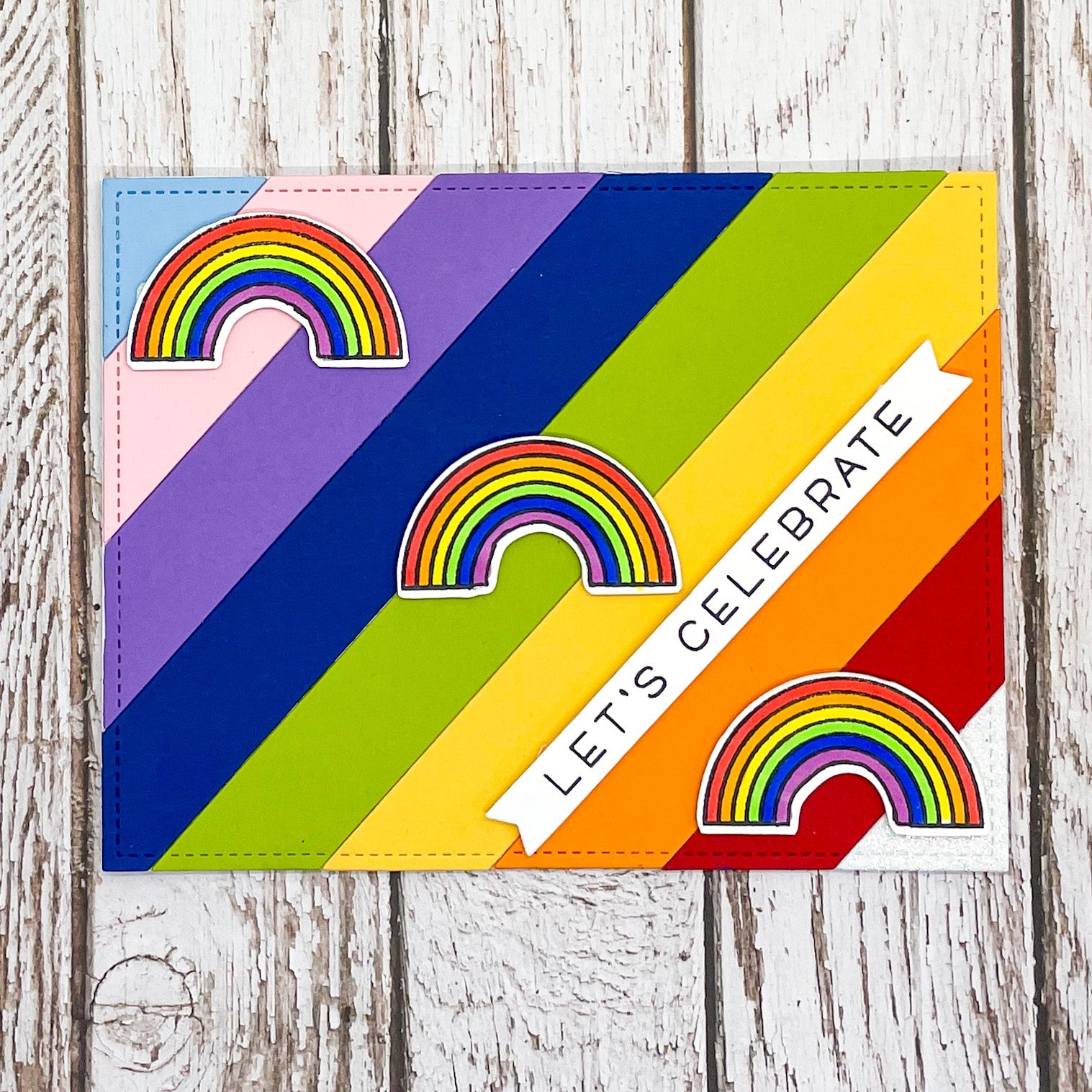 Let¢‚¬„¢s Celebrate PRIDE LGBT+ Rainbow Handmade Greetings Card