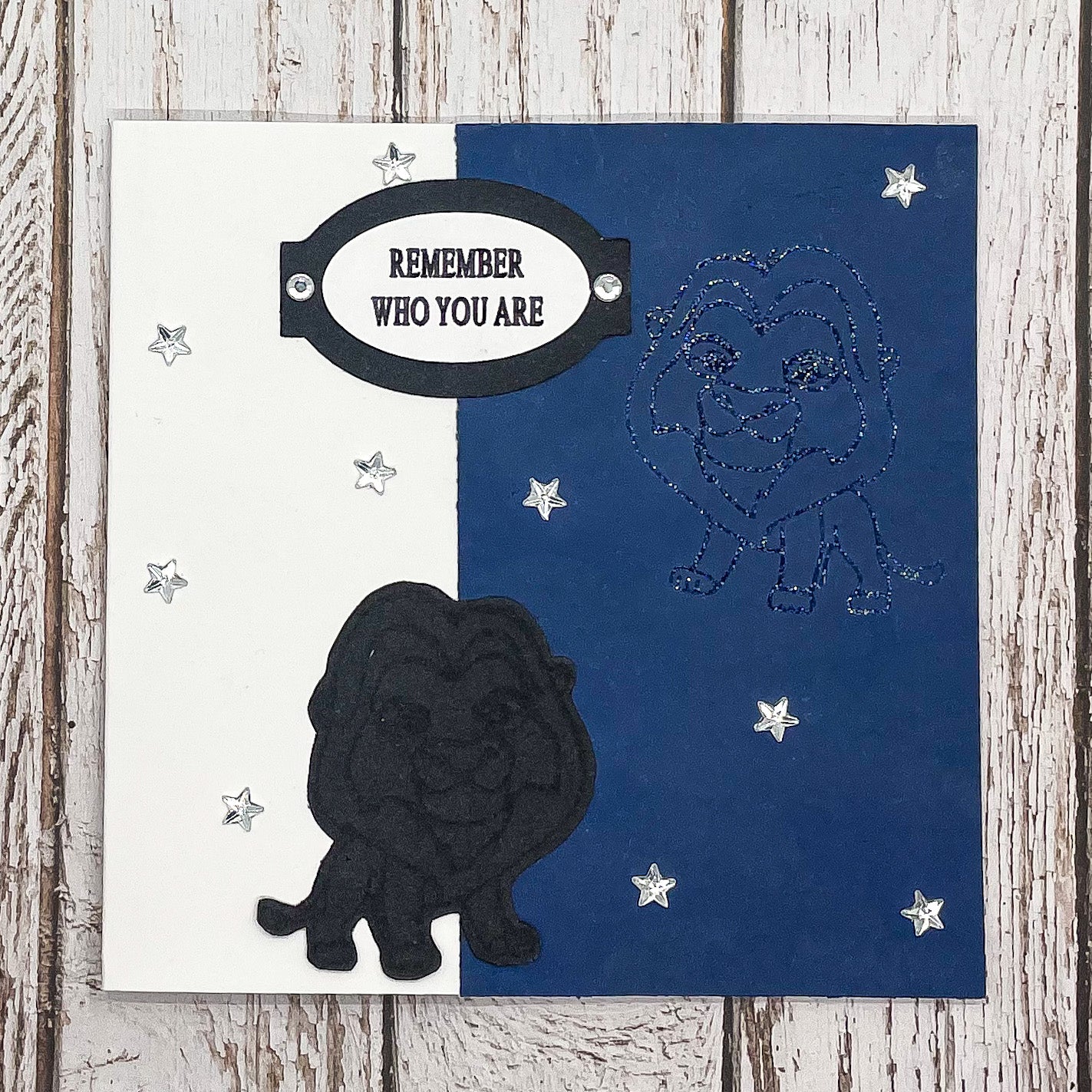 Lion Father In The Stars Handmade Greetings Card