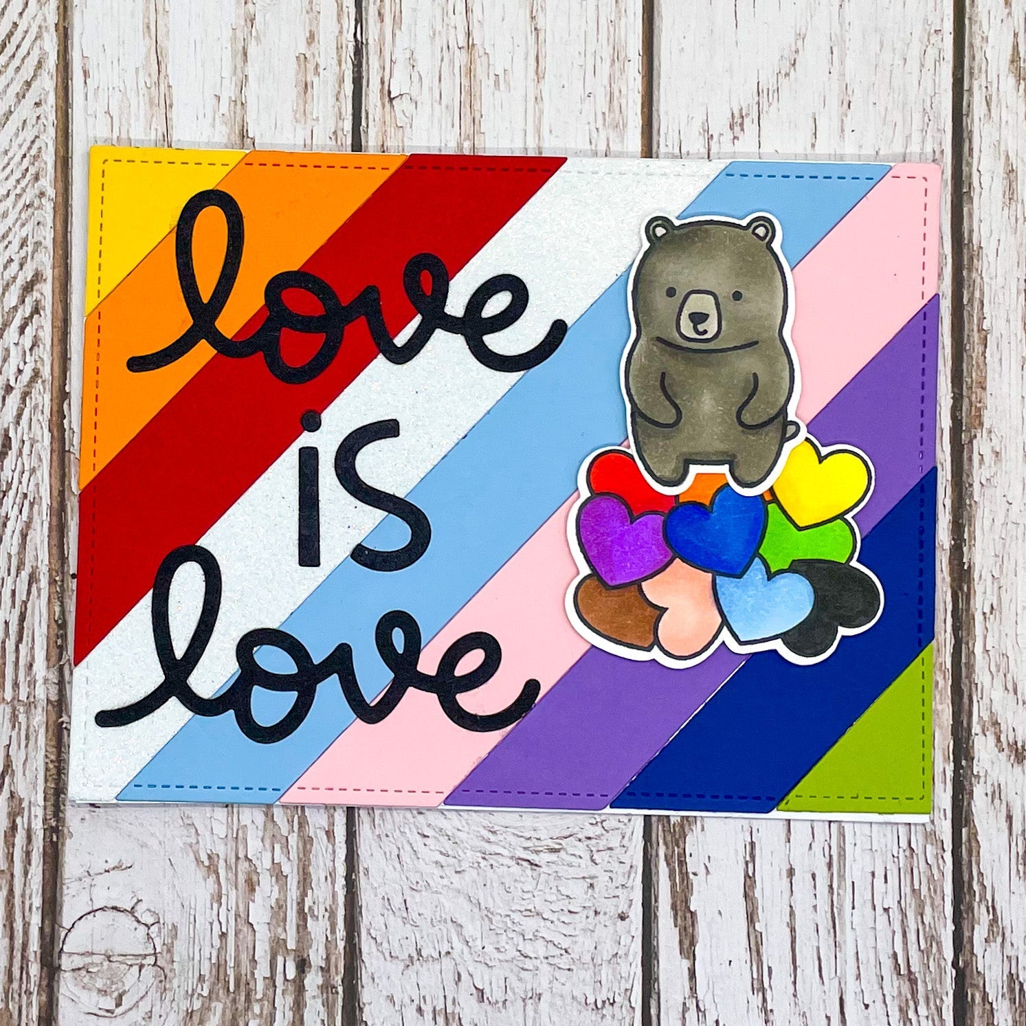 Love Is Love PRIDE LGBT+ Handmade Greetings Card