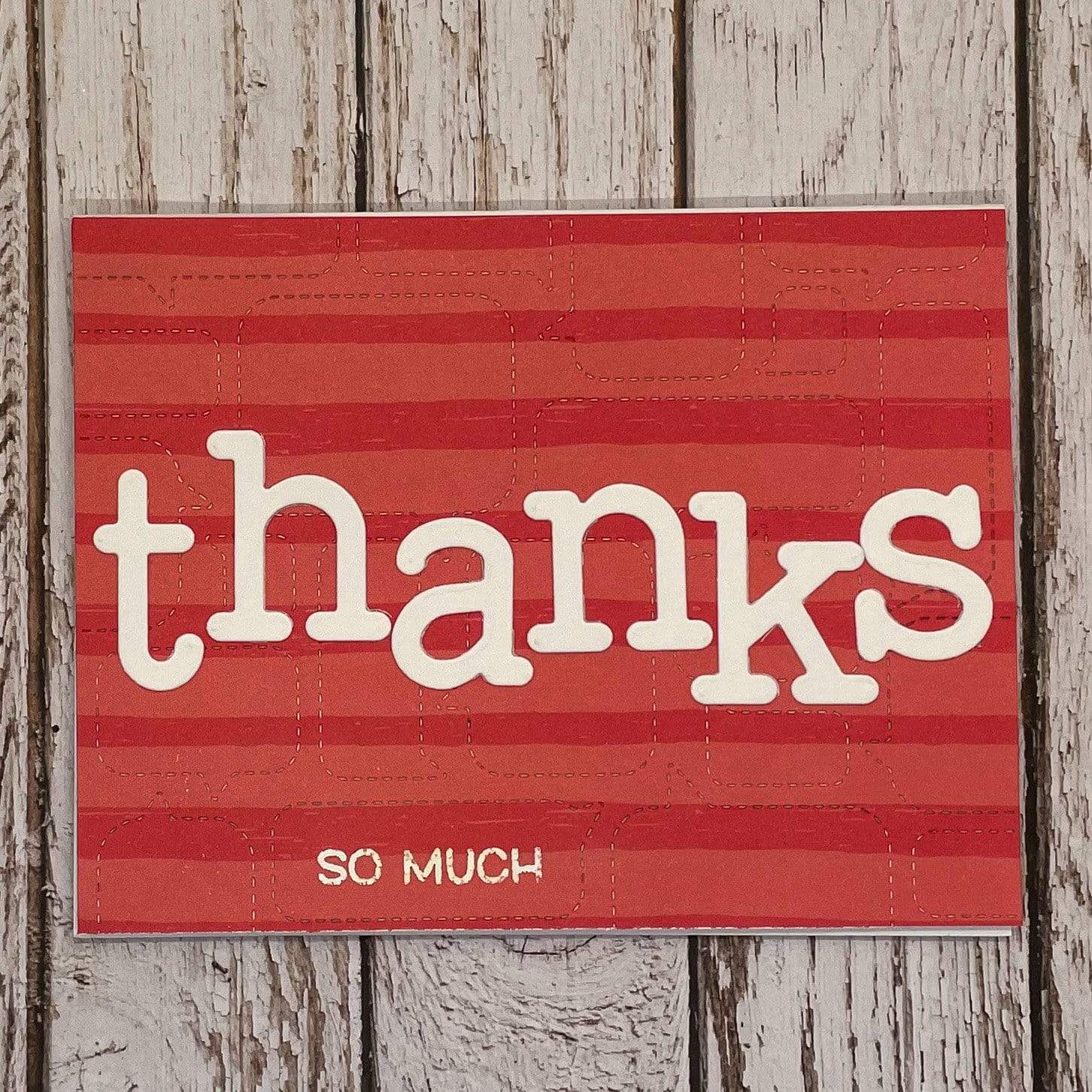 Red ¢‚¬„¢Thanks So Much¢‚¬„¢ Handmade Thank You Card